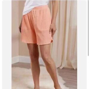 Soft surroundings shorts womens medium gauzey pull on peach lounge